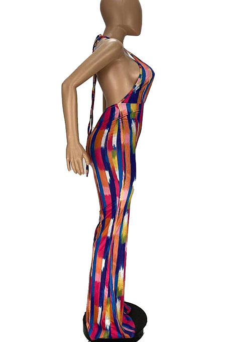 Fashion Printing Loose  Wide Leg Jumpsuits WJ5200