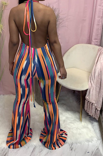 Fashion Printing Loose  Wide Leg Jumpsuits WJ5200