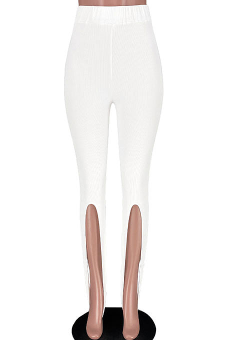 Pit Bar Trendy High Open Fork Hollow Out High Waist Stirrup Leggings GL6356