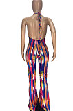 Fashion Printing Loose  Wide Leg Jumpsuits WJ5200