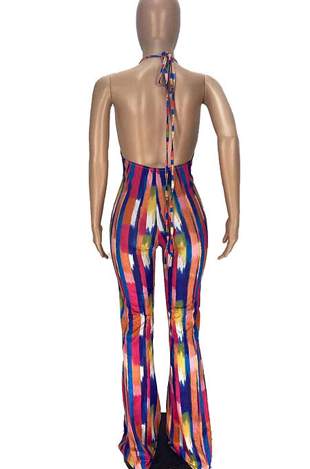 Fashion Printing Loose  Wide Leg Jumpsuits WJ5200