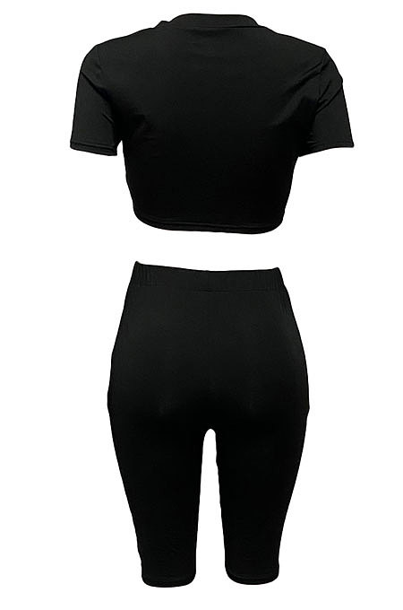 Sexy Euramerican Club Pure Color Jacket Shorts Sets XQ1094