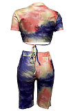 Women Sexy Euramerican Club Summer Jacket Back Hollow Out Shorts Sets XQ1086