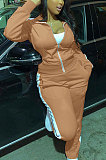 Pure Color Spliced Sport Casual Two-Pieces HR8158