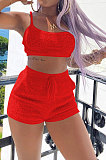 Pure Color Breathable Vest Shorts Sets QQM4201