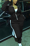 Pure Color Spliced Sport Casual Two-Pieces HR8158
