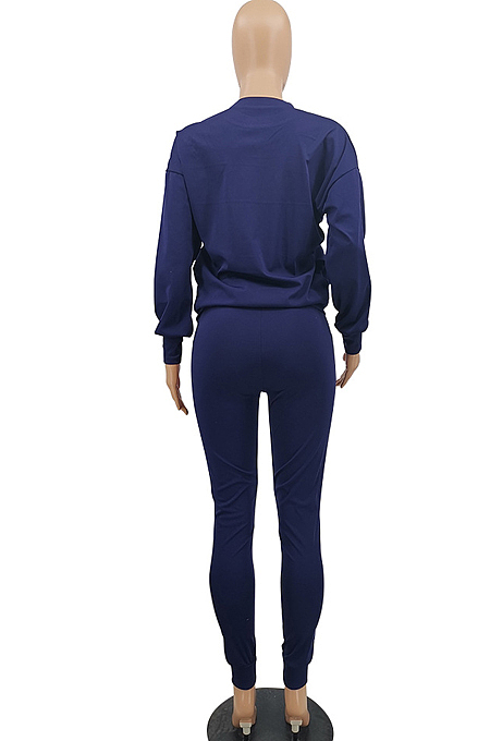 Cute Prue Color Casual Sport Two-Piece MTY6779