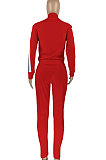 Pure Color Spliced Sport Casual Two-Pieces HR8158