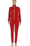 Pure Color Spliced Sport Casual Two-Pieces HR8158