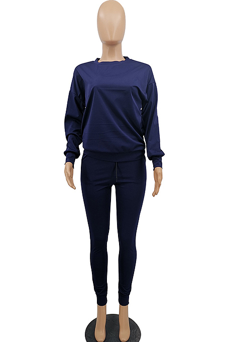 Cute Prue Color Casual Sport Two-Piece MTY6779
