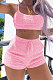 Pure Color Breathable Vest Shorts Sets QQM4201