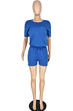 Casual The Home High Elastic Short Slevee Shorts Two-Piece YYZ530
