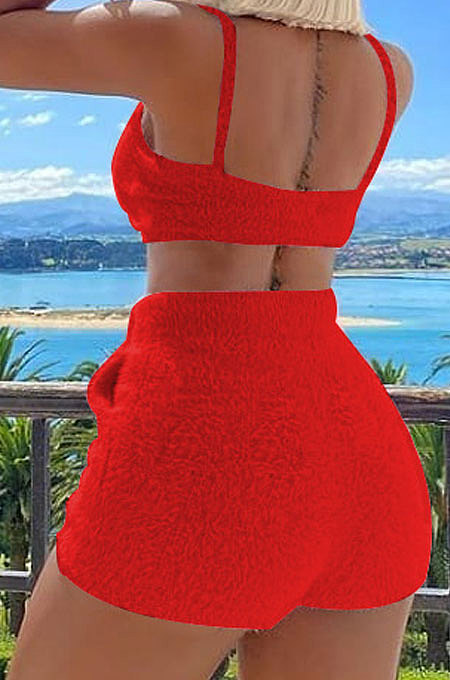 Pure Color Breathable Vest Shorts Sets QQM4201