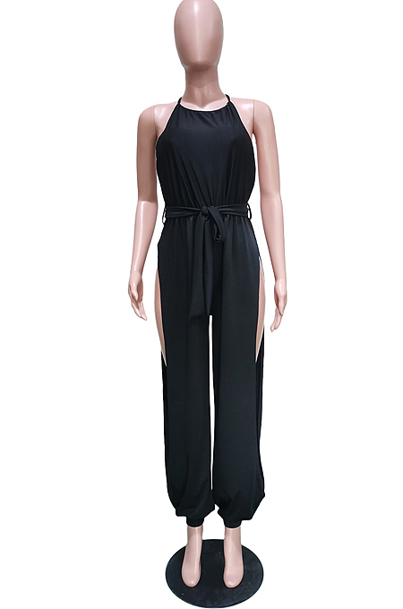 Prue Color Sexy Sling Split Jumpsuit BBN149