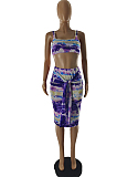 Fashion Print Bind Skirt Two-Piece SQ937