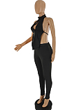 Prue Clolor Backless Casual Two-Piece SQ942