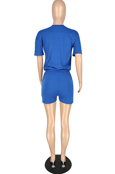Casual The Home High Elastic Short Slevee Shorts Two-Piece YYZ530