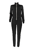 Pure Color Spliced Sport Casual Two-Pieces HR8158