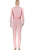 Pure Color Spliced Sport Casual Two-Pieces HR8158