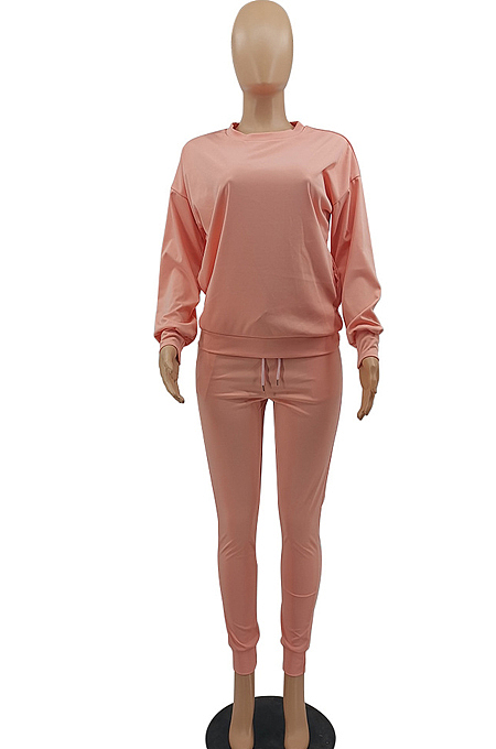Cute Prue Color Casual Sport Two-Piece MTY6779