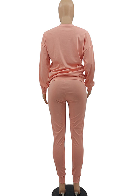 Cute Prue Color Casual Sport Two-Piece MTY6779