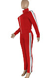 Pure Color Spliced Sport Casual Two-Pieces HR8158