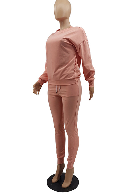 Cute Prue Color Casual Sport Two-Piece MTY6779