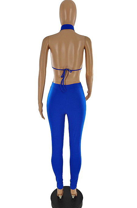 Prue Clolor Backless Casual Two-Piece SQ942
