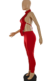 Prue Clolor Backless Casual Two-Piece SQ942