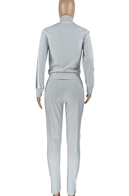Pure Color Spliced Sport Casual Two-Pieces HR8158