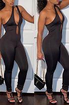Inclinde Shoulder Off Shoulder Halterunch Casual Jumpsuit CYY8075
