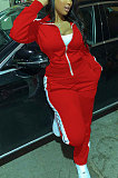Pure Color Spliced Sport Casual Two-Pieces HR8158