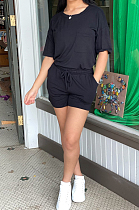 Casual The Home High Elastic Short Slevee Shorts Two-Piece YYZ530