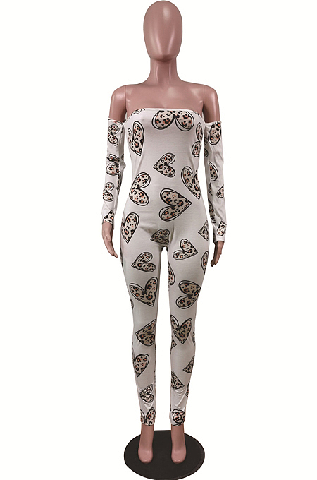 Fashion Sexy Boob Tube Top Long Jumpsuit WY6744