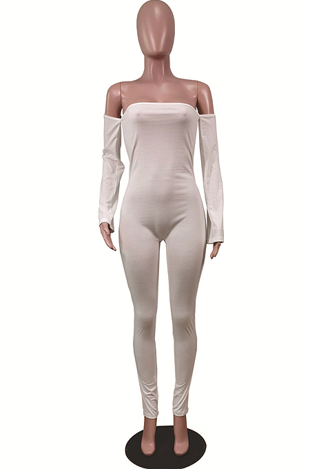Fashion Sexy Boob Tube Top Long Jumpsuit WY6744