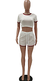 Prue Color Cotton Ribbon Sport Coltivate One's Morality Shorts Two-Piece TRS1105