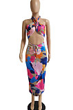 Euramerican Sexy Skirts Printing One-Step Skirt Sets DY6642