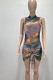 Summer Euramerican Rainbow Printing Bodycon Jumpsuits AMM8331