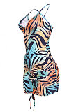 Slip Dress Printing Mid Waist  Mini Dress JZH8031