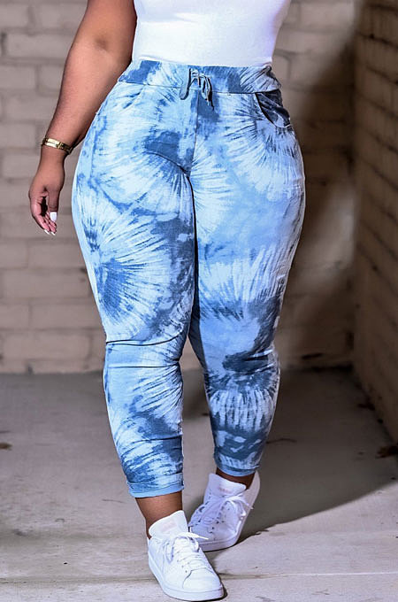 Fashion Tight Pringing Pants Street Style Casual Long Pants TZ1178