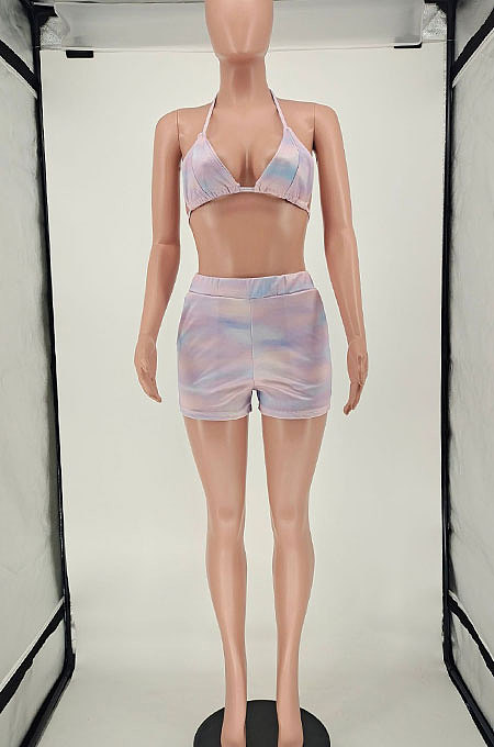 Trendy Sexy Women Bikini Casual Printing Shorts Sets NL6051