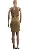 Pure Color Sexy Slip Mini Dress OH8025