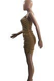 Pure Color Sexy Slip Mini Dress OH8025