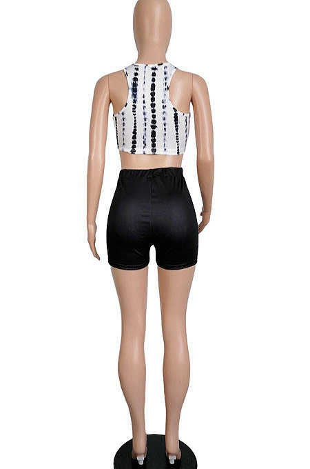 Tie Dye Printing Casual Sport Vest Shorts Sets LML202
