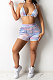 Trendy Sexy Women Bikini Casual Printing Shorts Sets NL6051