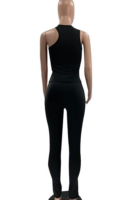 Casual Simplee Sexy Pure Color Vest Sets Two-Pieces MF6607