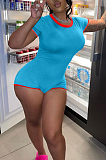 Night Club Fashion Sexy Zipper Half High Neck Spors Jumpsuit YZL832