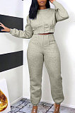 Ruffle Casual Pure Color Pants Sets QMQ7005