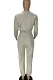 Ruffle Casual Pure Color Pants Sets QMQ7005