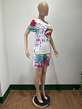 Inkjet Mouth Graphic  Shorts Sets AMM8330